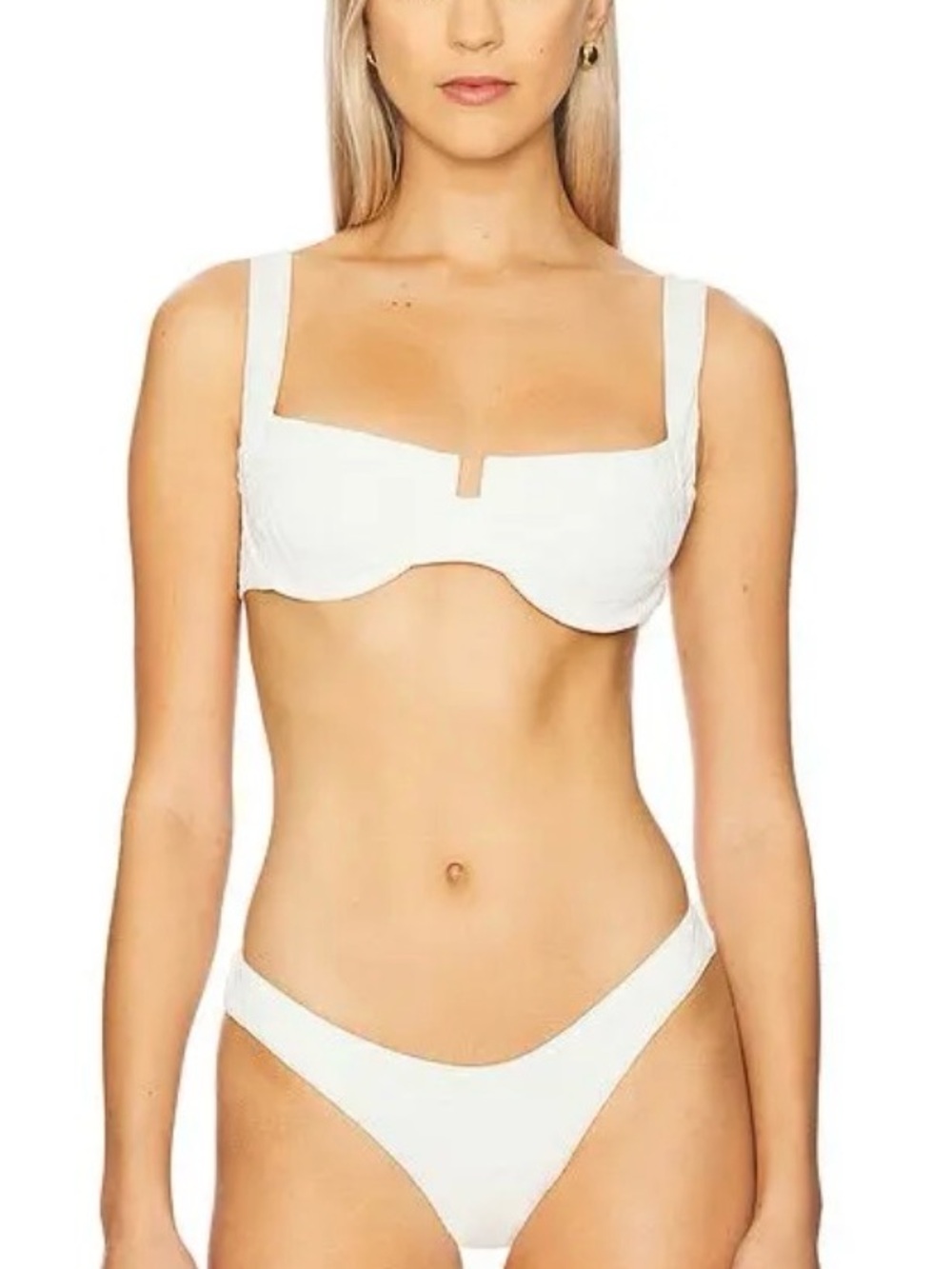 Camilla L*SPACE + Rails Bikini large top med bottoms White NWT